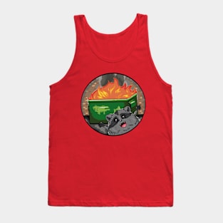 Dumpster Fire Panda Tank Top